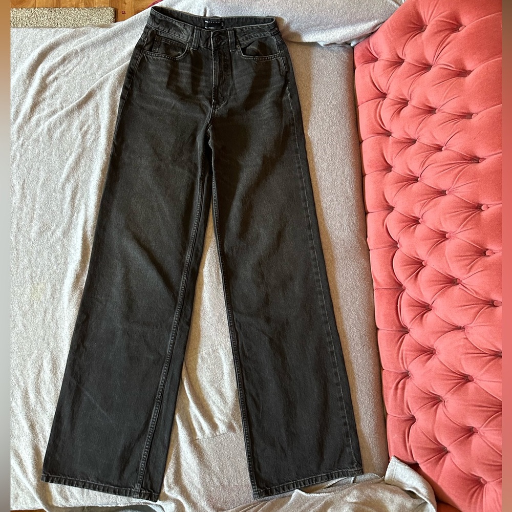 ASOS DESIGN Tall Wide Leg Jeans / Black - EUC!🌹 - Picture 5 of 8
